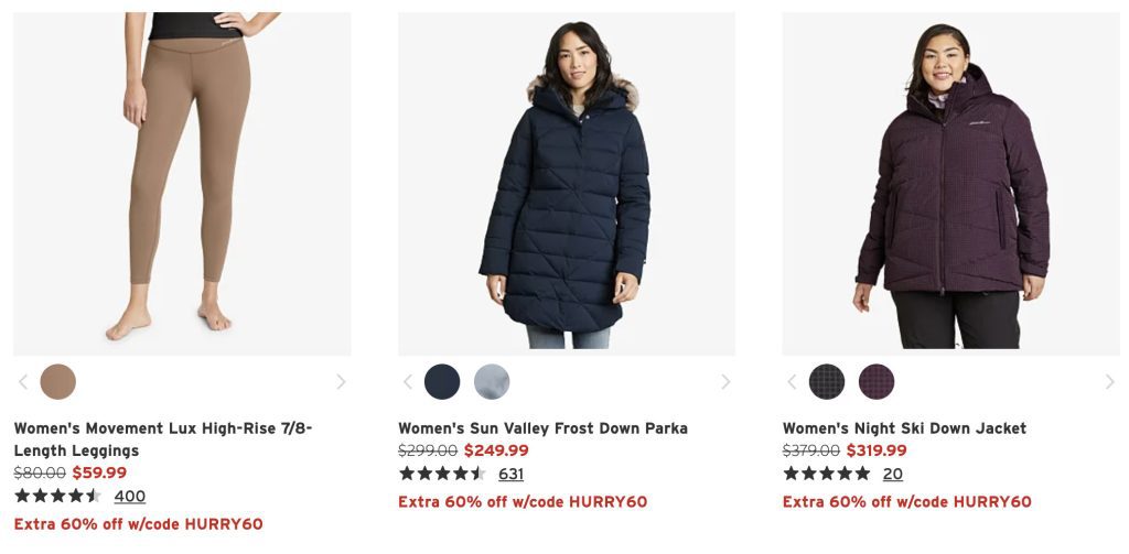 Seasonal Blowout: Up to 70% Off + Extra 40% at Eddie Bauer Outlet!