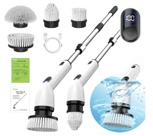 Save 38% on TUYU Electric Spin Scrubber – The Ultimate Cordless Cleaning Tool for Bathroom, Kitchen, and More!