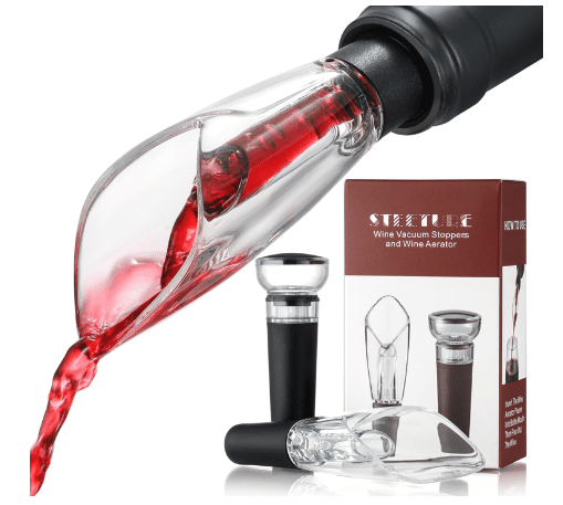 Enhance Your Wine Experience with STEETURE: Aerator, Pourer, and Wine Stopper Set for Only $11.99