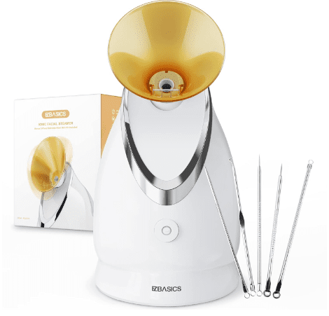 EZBASICS Ionic Facial Steamer with 5-Piece Skin Kit – $31.99 with Prime + Extra 5% Off at Checkout