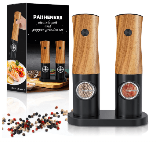 28% Off PAISHENKEJI Electric Salt and Pepper Grinder Set – $23.67 (Was $32.99) – Black Friday Deal, Free Shipping & Returns!