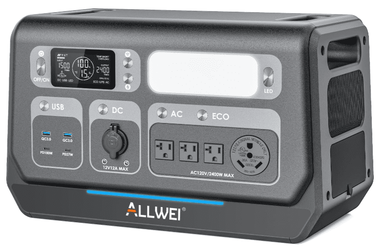 Get $80 Amazon Gift Card with ALLWEI 2400W Portable Power Station – Now for $999 (Was $1,299)