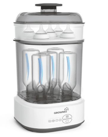 Save 31% on Grownsy Compact Electric Baby Bottle Sterilizer with Drying Function – Now Only $47.99