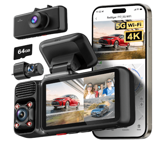 Ultimate Protection on the Road: REDTIGER 4K 3 Channel Dash Cam – 40% Off!