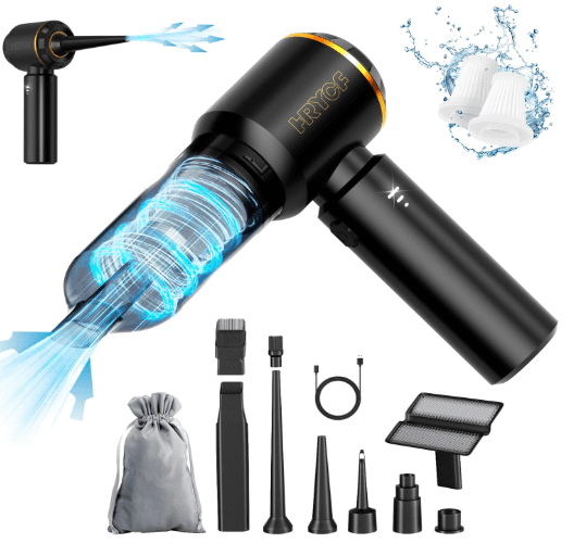 HRYCF 4-in-1 Handheld Car Vacuum Cleaner – $45.49 with 35% Savings, Powerful Cordless Cleaning for Every Mess