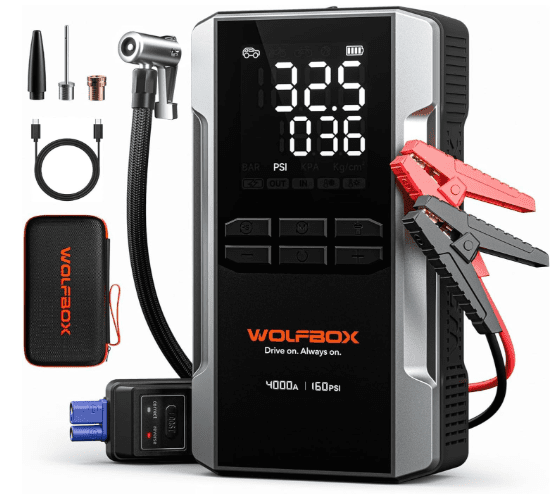 WOLFBOX Black Friday Deal: 38% Off 4000A Jump Starter & Air Compressor Power Essential